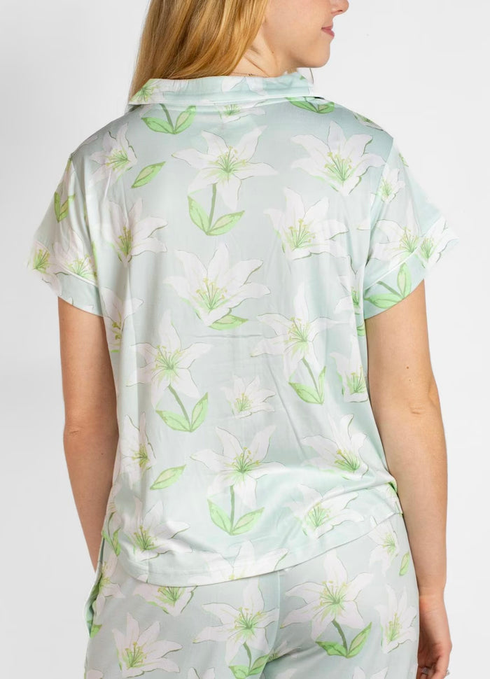 Peace Lily Royal Standard Short Sleeve Pajama Top