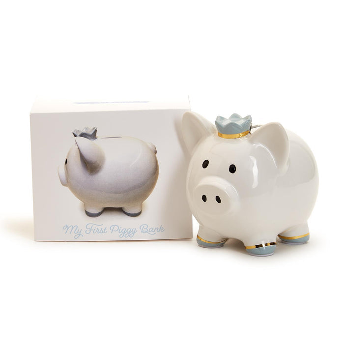 Ceramic Piggy Bank With Crown