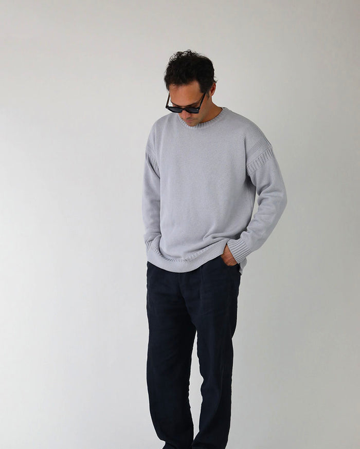 Cotton Guernsey | Blue Grey