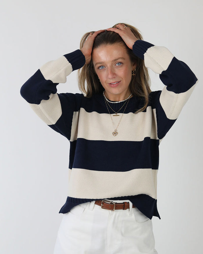 Cropped Guernsey | Rugby Stripe