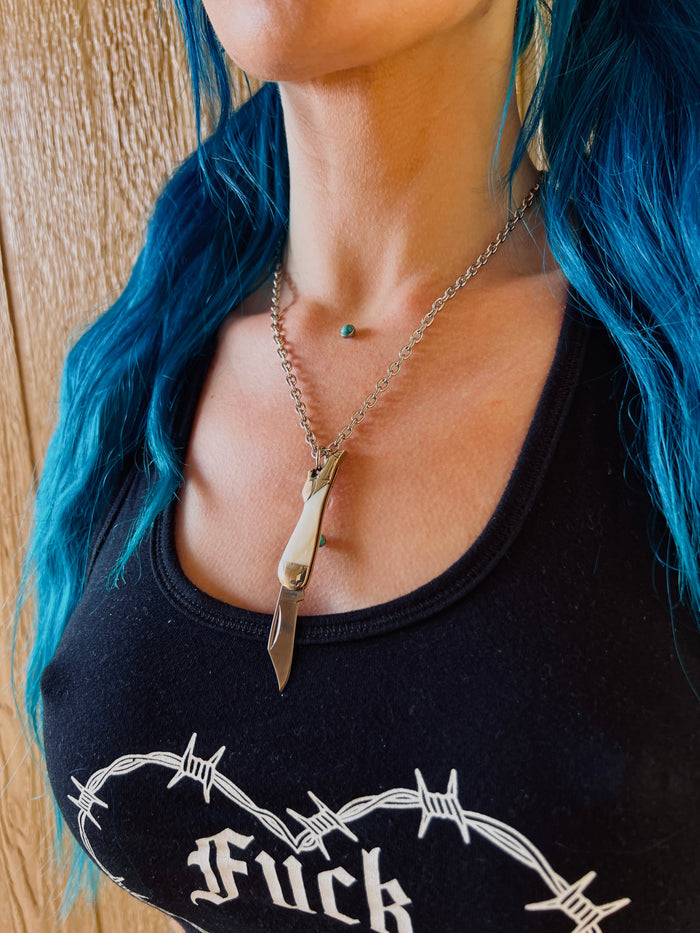 High Heel Switchblade Necklaces