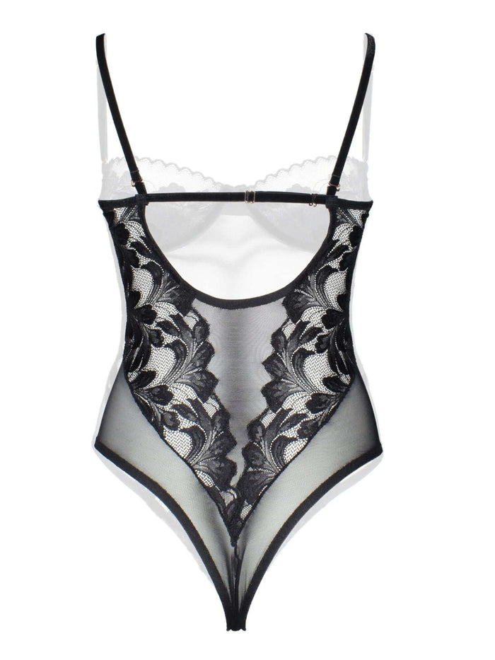 Rosa Ribelle La Divinia Bodysuit in Black