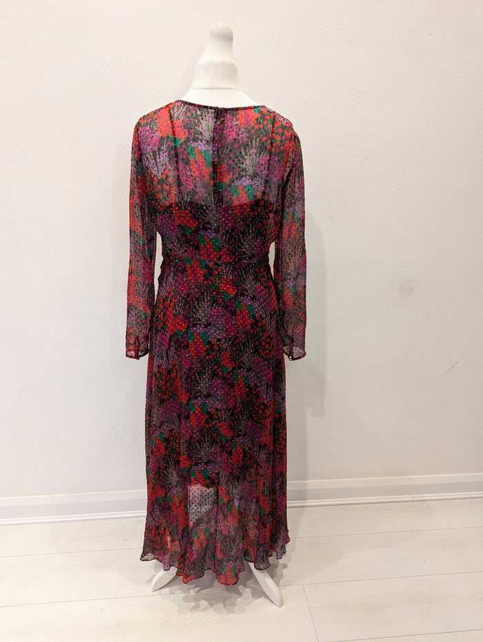LK Bennett Beya Silk Dress 14 NWT