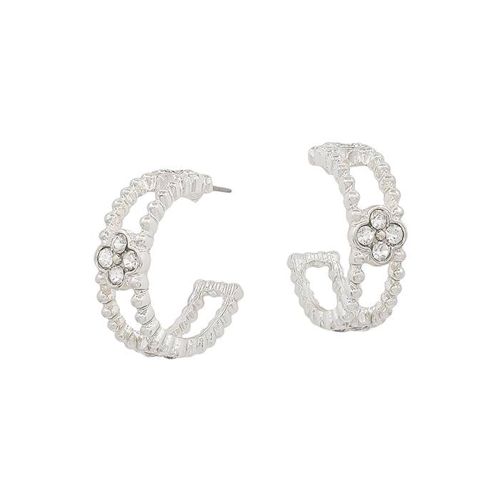 MB - Olivia Silver Hoop Earrings