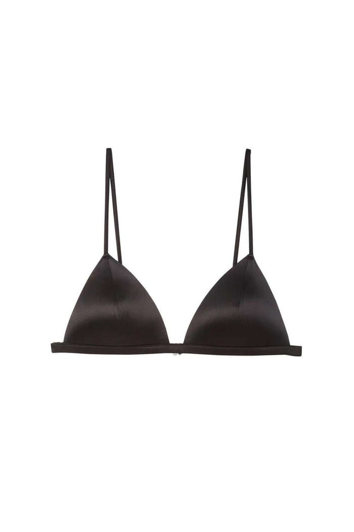 Fleur du Mal Molded Triangle Bra in Black