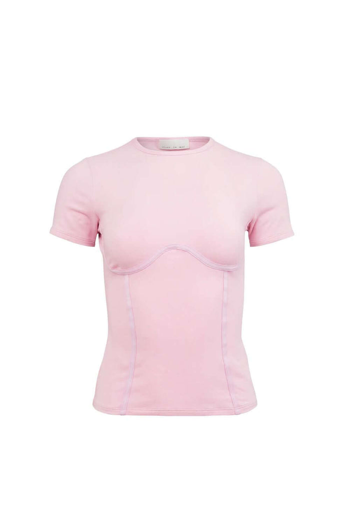 Fleur du Mal Organic Cotton T-Shirt in Pink Lady