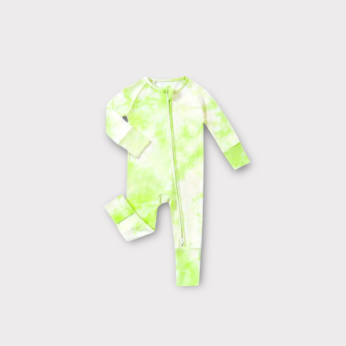 Pastel Lime Cloud Pajama Set – Ultra-Soft Bamboo Sleepwear for Babies image 4