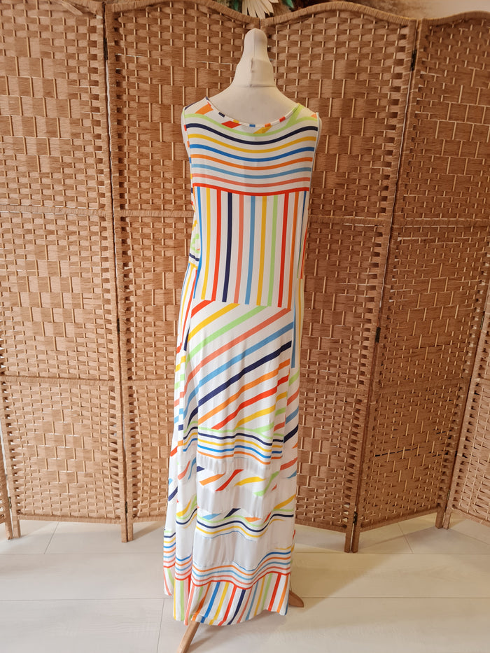 Peter Som striped maxi dress L