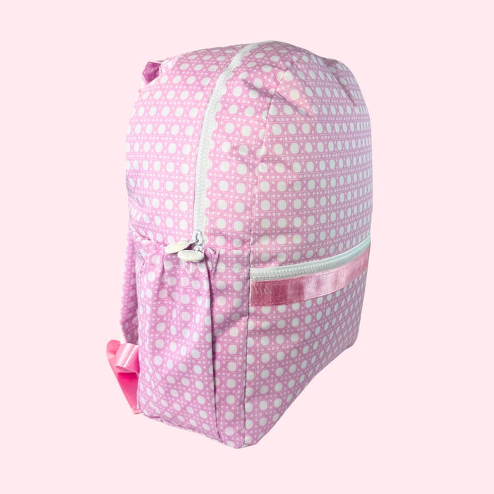 Pink Bungalow Wipeable Large Backpack