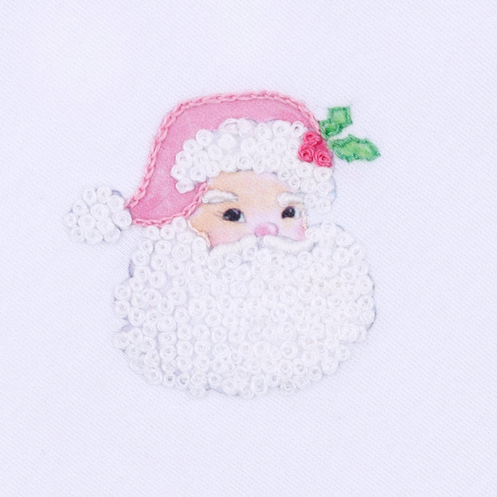 Santa Baby Collared Long Sleeve Bubble - Pink