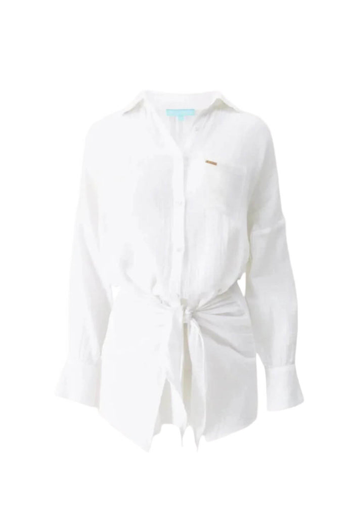Melissa Odabash Sara Short Shirt Dress in White