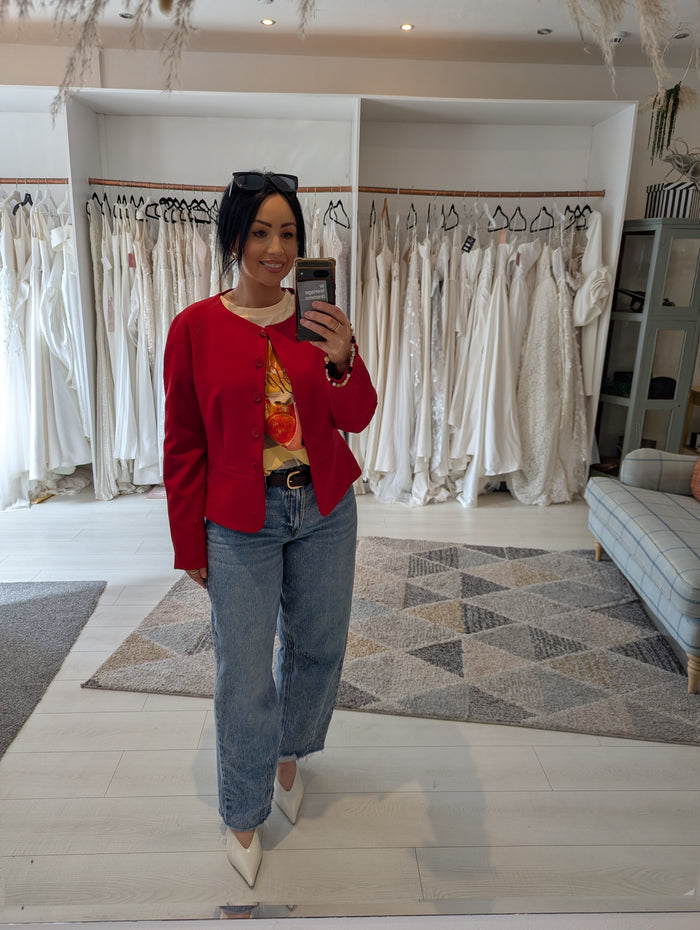 Taifun Red Jacket 14 (small fit) NWT 149 Euro