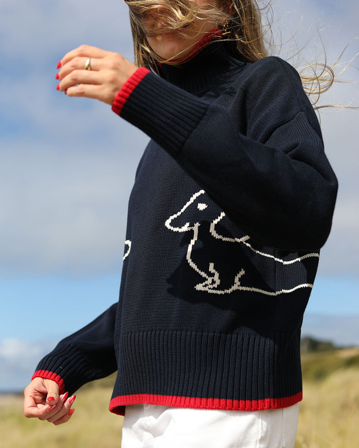 The Jaffa Polo | Navy & Cream