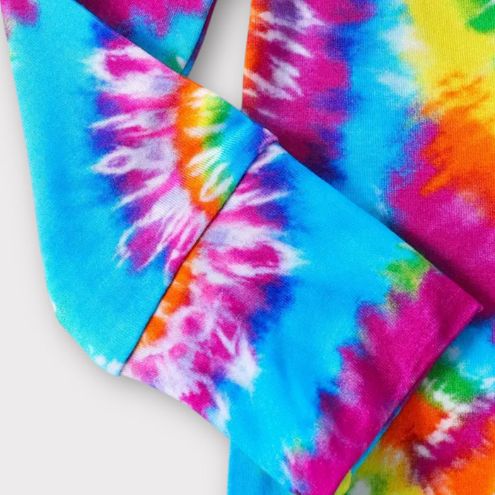 Unisex Tie-Dye Bamboo Sleeper – Vibrant Dreams Baby Outfit image 4