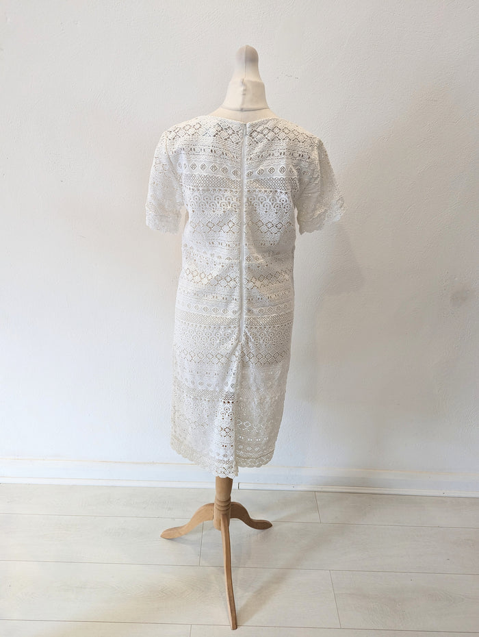 Weekend Max Mara White Lace Dress 10
