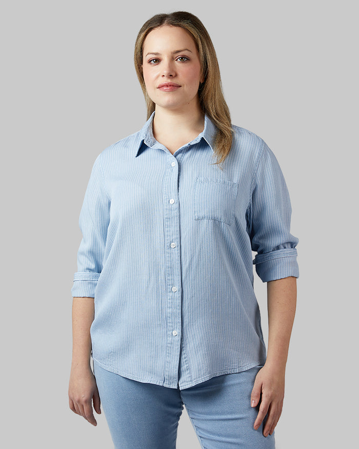 DENIM CHAMBRAY STRIPE / L