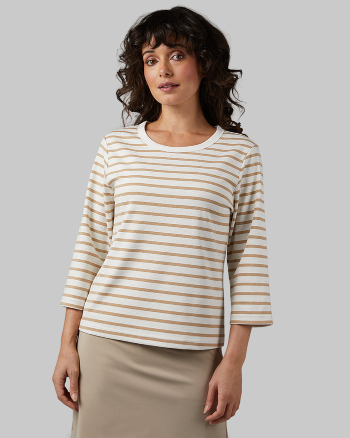 OFF WHITE/KHAKI STRIPE / XS