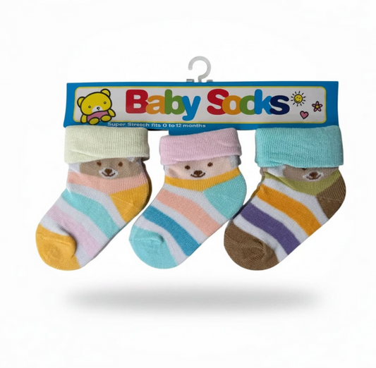Three pairs of baby socks