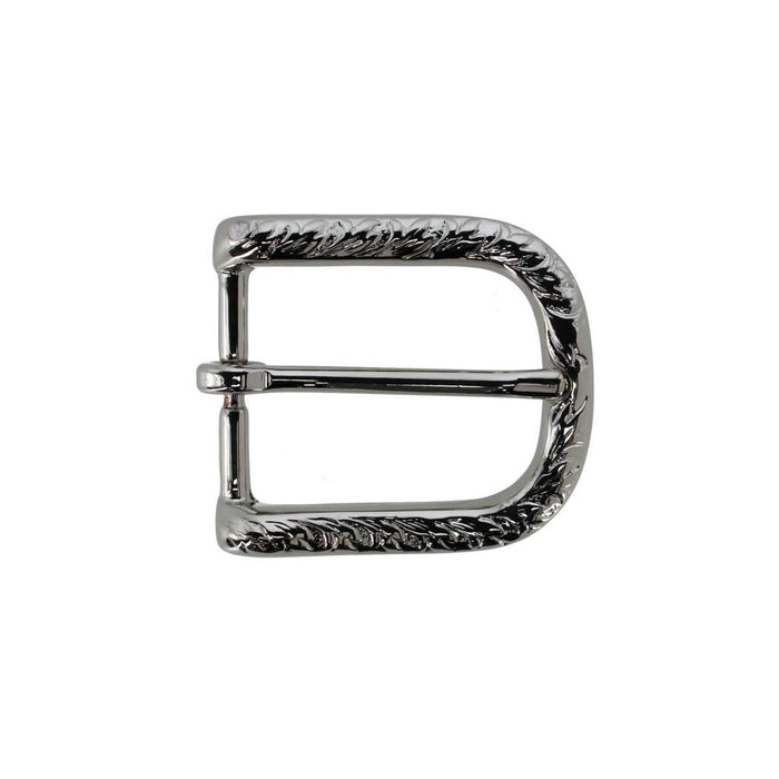 30mm Italian Rippled Textured Solid Brass Harness Belt Buckle