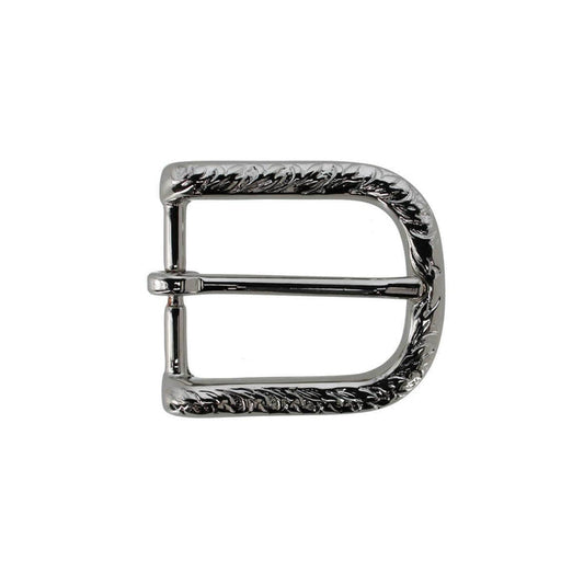 30mm Italian Rippled Textured Solid Brass Harness Belt Buckle