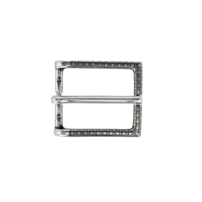 30mm Lasered Patterned Solid Brass Italian Harness Belt Buckle