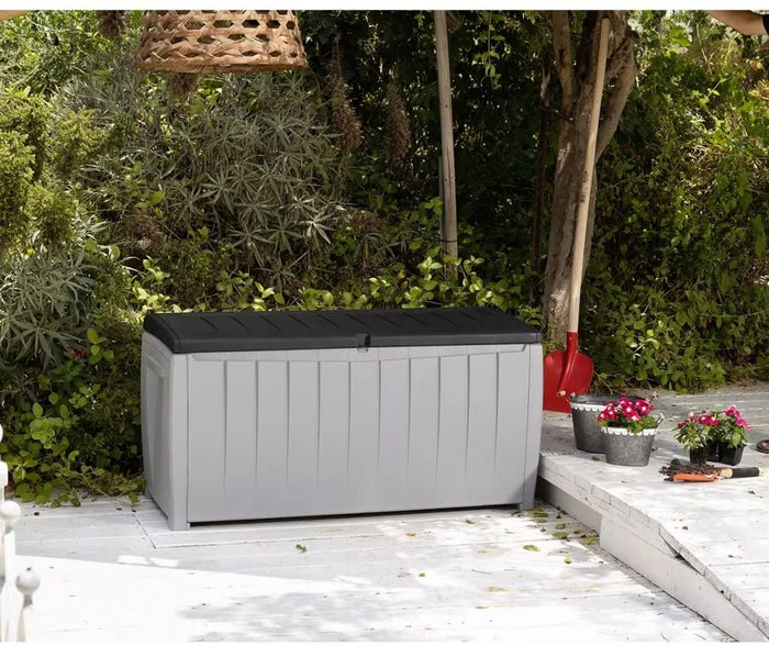 340L Keter Novel Garden Storage Chest Deck Box Large Capacity Handles