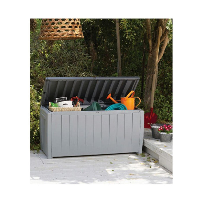 340L Keter Novel Garden Storage Chest Deck Box Large Capacity Handles