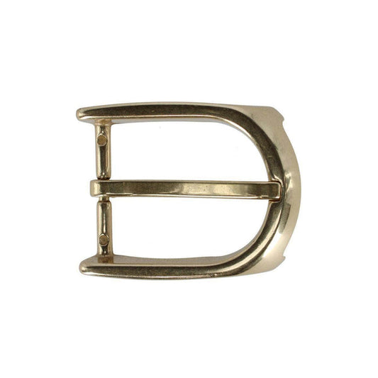 35mm Italian Solid Brass Substantial Harness Belt Buckle