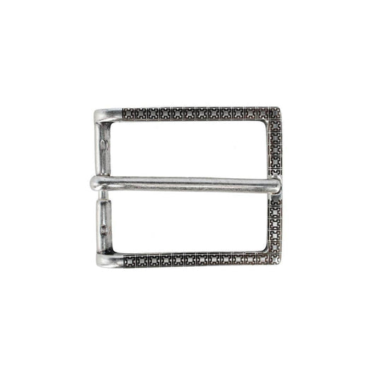 35mm Lasered Patterned Solid Brass Italian Harness Belt Buckle