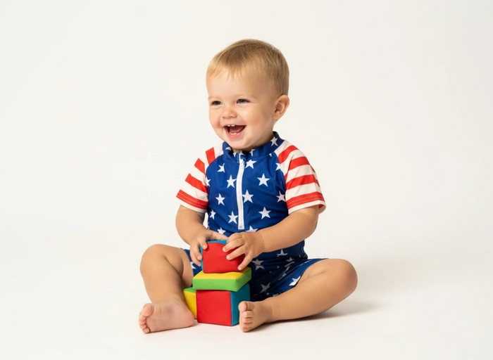 4th of July Swimsuit for Boys image 1