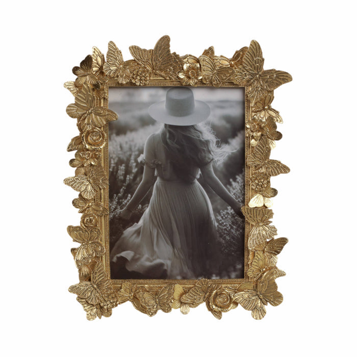 5x7 Gold Butterfly in Bloom Photo Frame