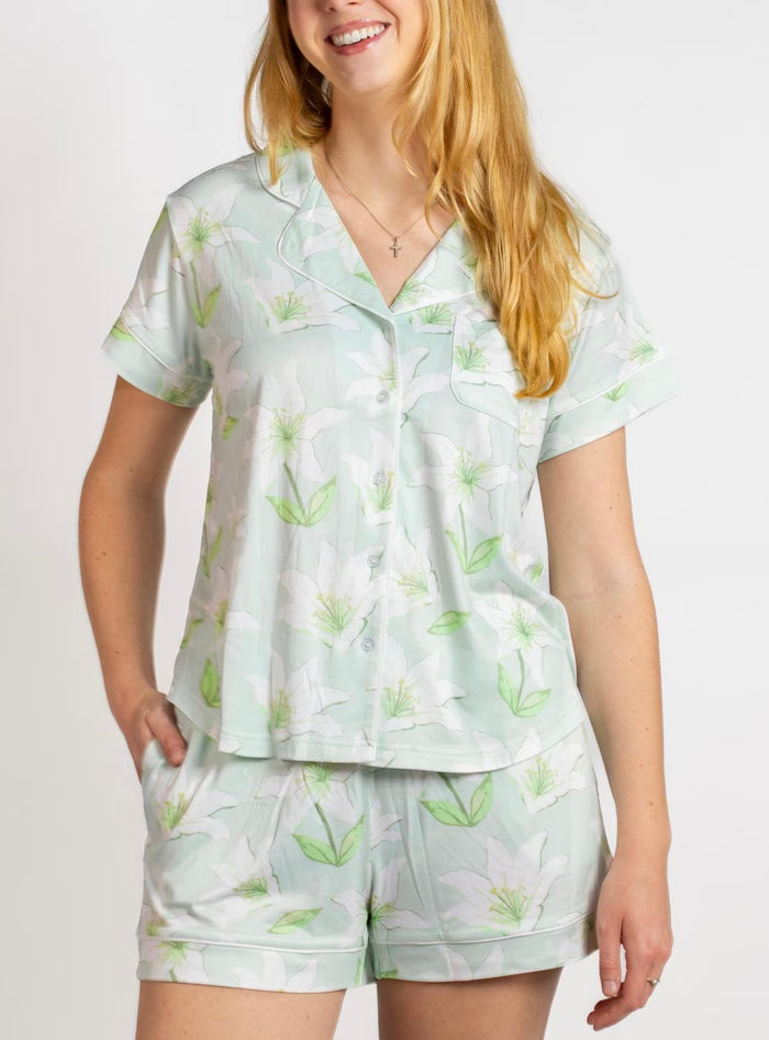 Peace Lily Royal Standard Short Sleeve Pajama Top