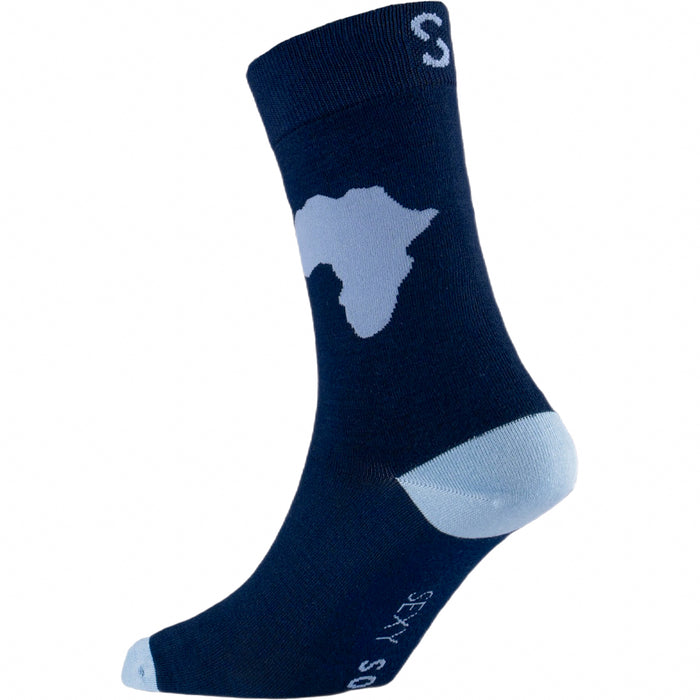 Africa (Blue) Bamboo Socks