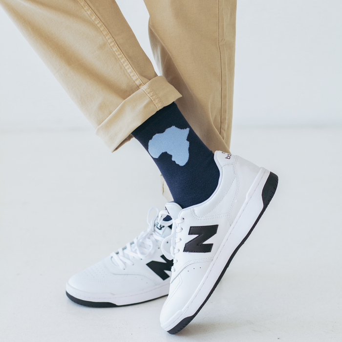 Africa (Blue) Bamboo Socks