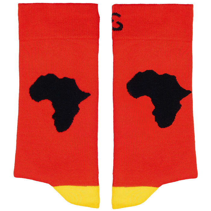Africa (Red) Bamboo Socks