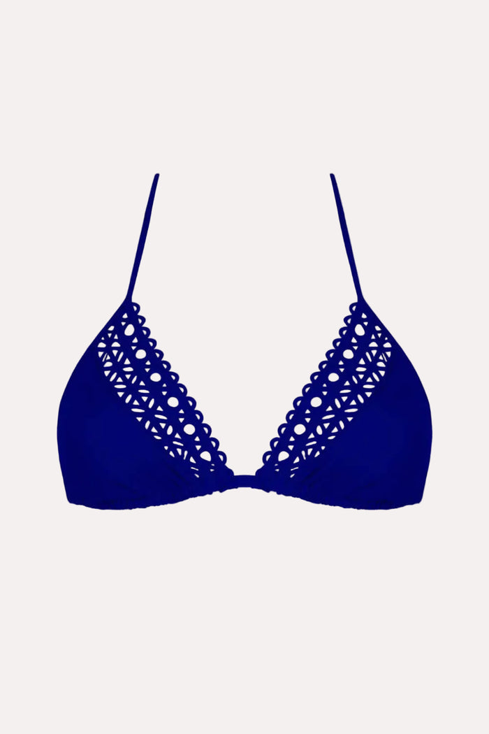 Lise Charmel Ajourage Couture Triangle Bikini with Ties in Outremer