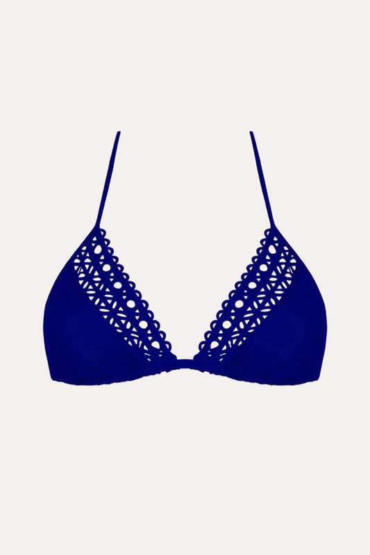 Lise Charmel Ajourage Couture Triangle Bikini with Ties in Outremer
