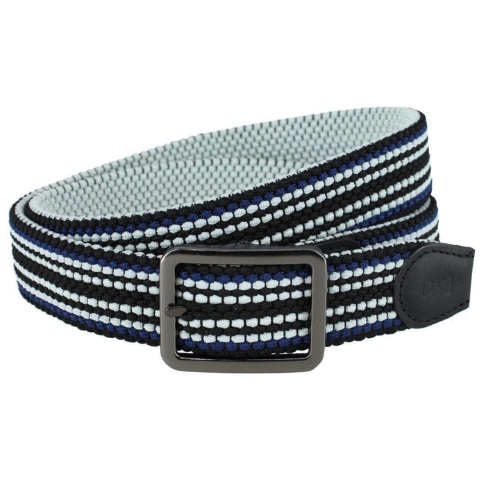 Alejandro Black Stripes & White Reversible Braided 35MM Golf Belt