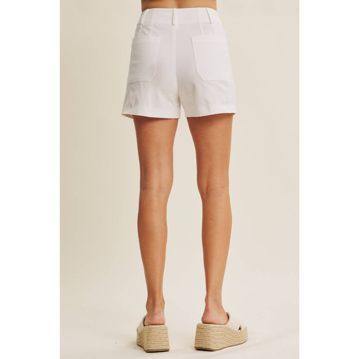 All Day Comfort Off White Shorts