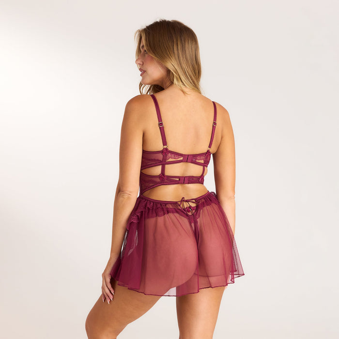 Angelica Intimates Babydoll (Set) - Berry