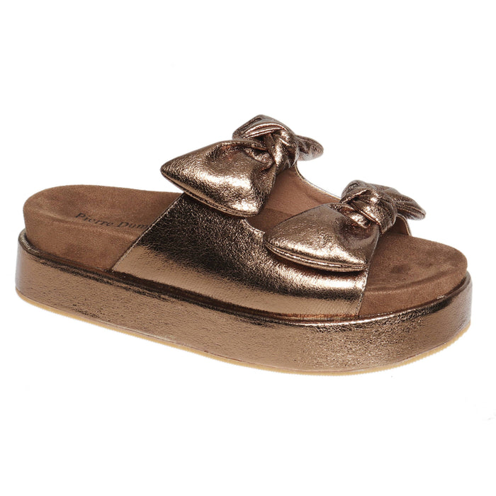 Ariel Bronze Bow Sandals