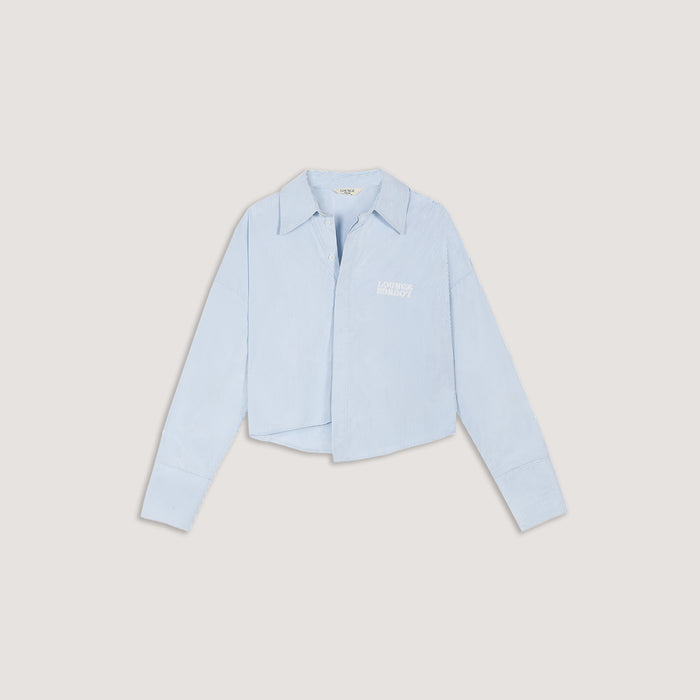 Asymmetric Shirt - Blue Stripe