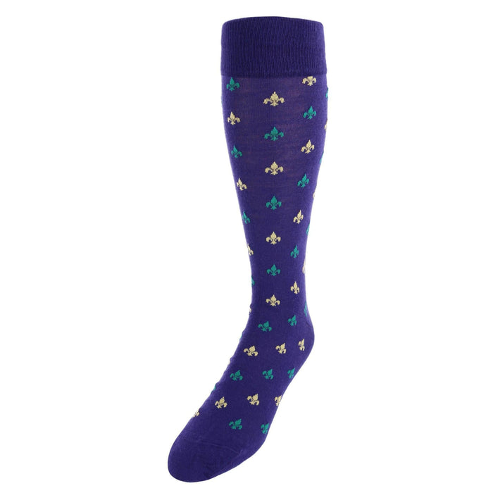 Purple/Green/Yolk Fleur di Lis