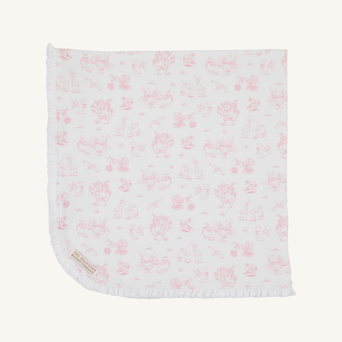 Baby Buggy Blanket - Sir Propers Sweet Arrival (Hamptons Hot Pink)