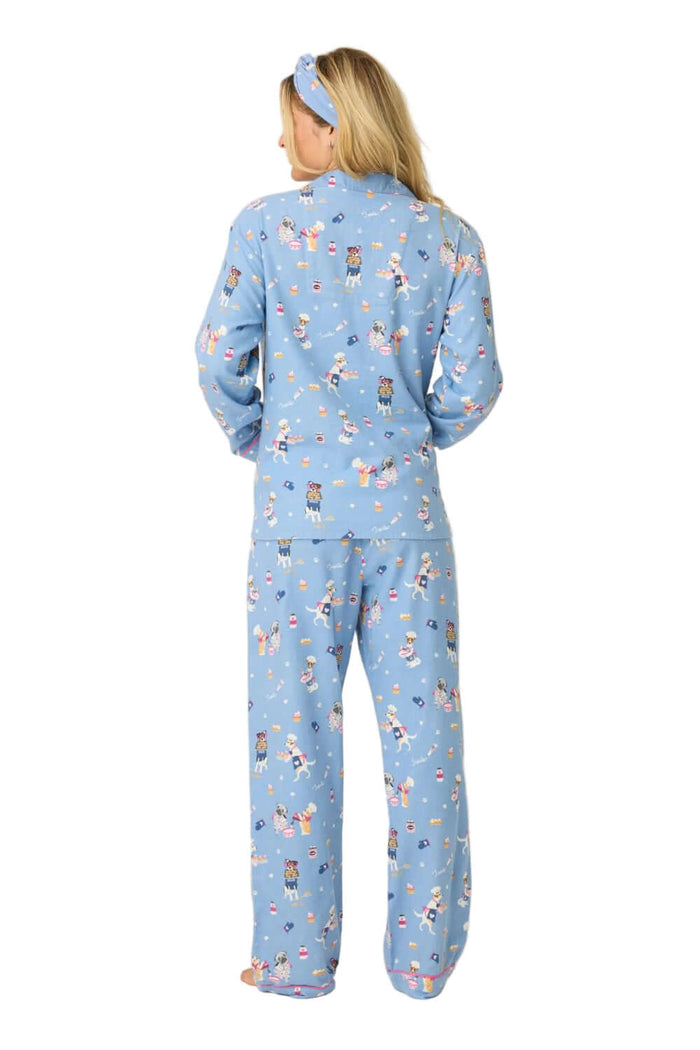 PJ Salvage Baked Woof Love Flannel Long PJ Set