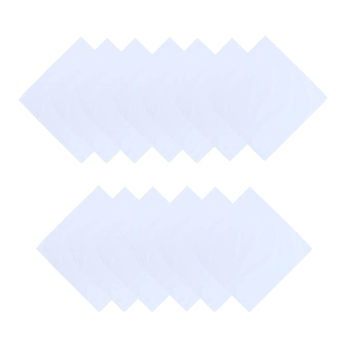 Baker's Dozen Cotton Handkerchiefs White 16 x 16 (13 Pack)