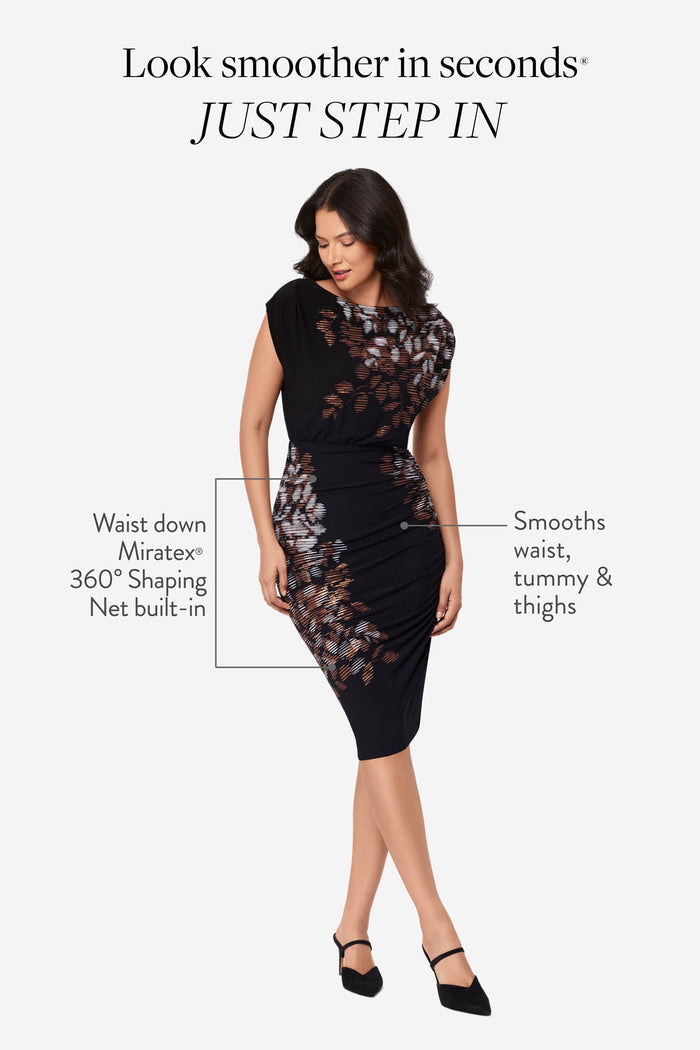 Bali Shaping Dress in Fiori Metallica