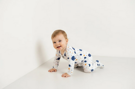 Bamboo Outer Space Sleeper – Soft Baby Pajamas with Fun Space Print image 0