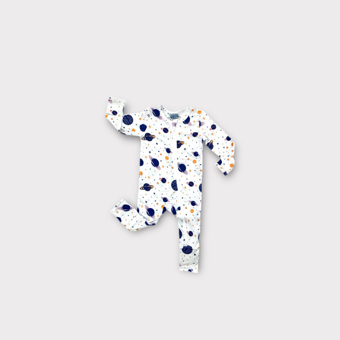 Bamboo Outer Space Sleeper – Soft Baby Pajamas with Fun Space Print image 1