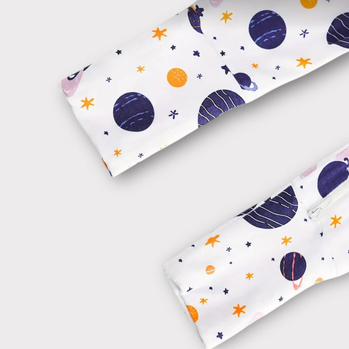 Bamboo Outer Space Sleeper – Soft Baby Pajamas with Fun Space Print image 4